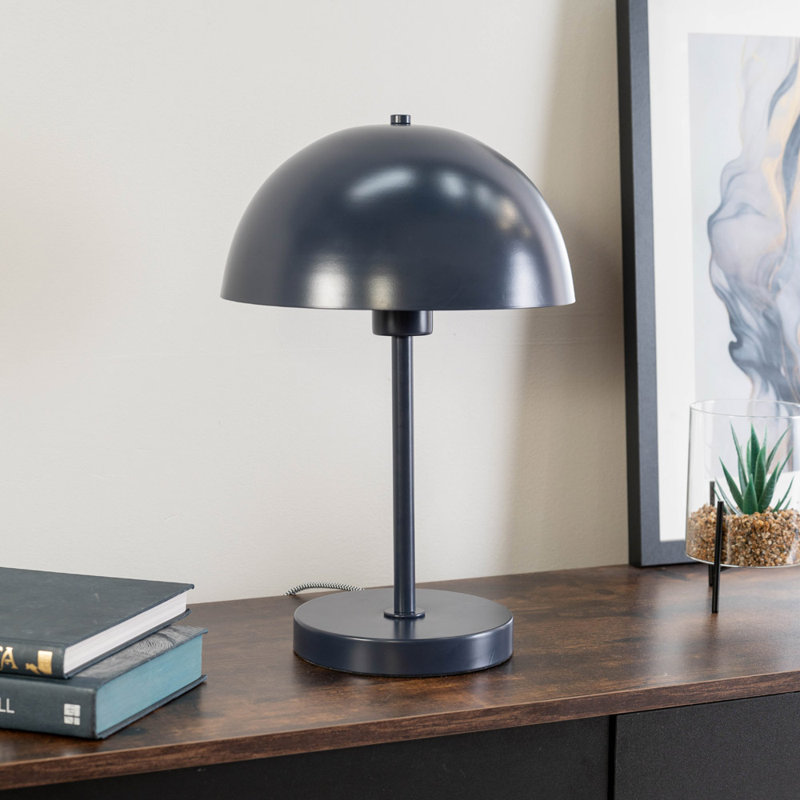 Richlynn Metal Table Lamp, No, Dark Navy
