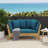 Daybed With Cushions, Expandable,Outdoor Couch Acacia Wood Patio Couch With Adjustable Armrests,Outdoor Convertible Daybed Sofa With Removable Cushionsand Pillows-811037384