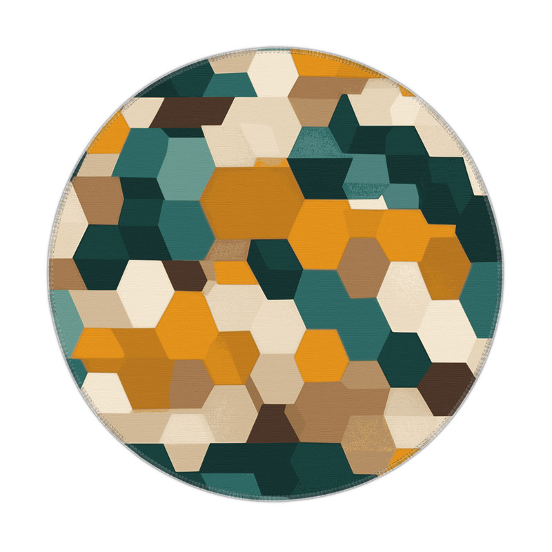 Structural Soil Indoor And Outdoor Area Rug, Round 5'