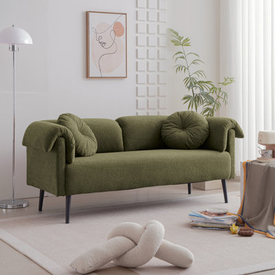 Canapé moderne de 68,5 po avec coussins décoratifs
