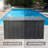 Domi Louvred Deck Box 100 Gallons Water Resistant Lockable with Wheels-100106240