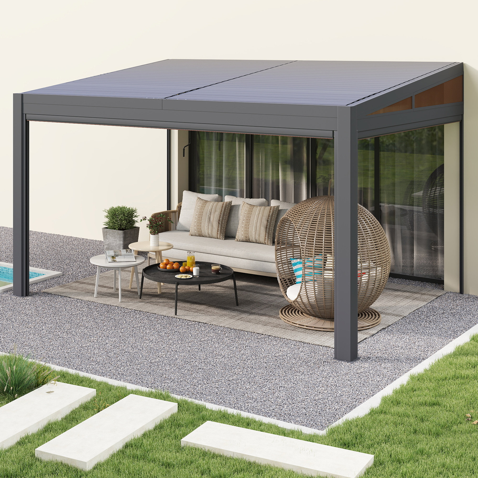 Brise vue brise vent balcon appartement jardin multicolore H.1,3 x L.7
