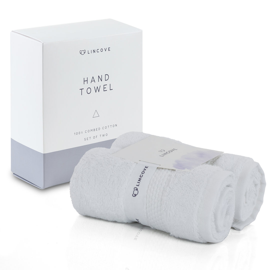 Lincove 100% Turkish Cotton Luxury Hand Towels - Highly Absorbent & Eco-Friendly (Set of 2) Lincove® 