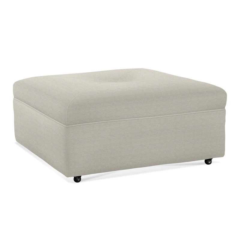 Repose-pieds de cocktail carré avec onglet Fremont, Beige de base; 0317-85
