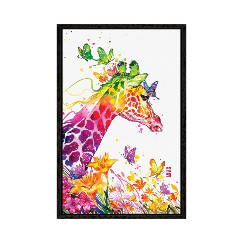 Firdaus by Jongkie - Painting on Canvas, 66.04cm H x 45.72cm W x 3.81cm D, Black Framed