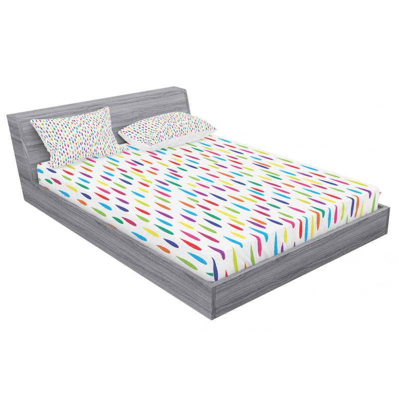 Microfiber Paisley Sheet Set, Full Sheet Set with Fitted Sheet