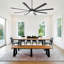 Harrigan 60"/75" 8 Aluminum Blades Industrial Dimmable Ceiling Fan with LED Lights and Remote Control-539702593