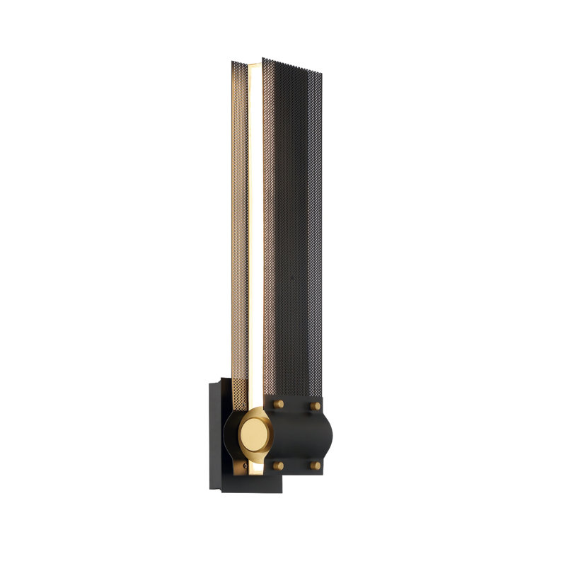 Admiral Small Sconce, Black-Gold/White