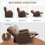 Fauteuils inclinables, pivotants à 360 ° pivotants simples avec coussin moelleux | Noyer brun | Fer + plastique-40990423