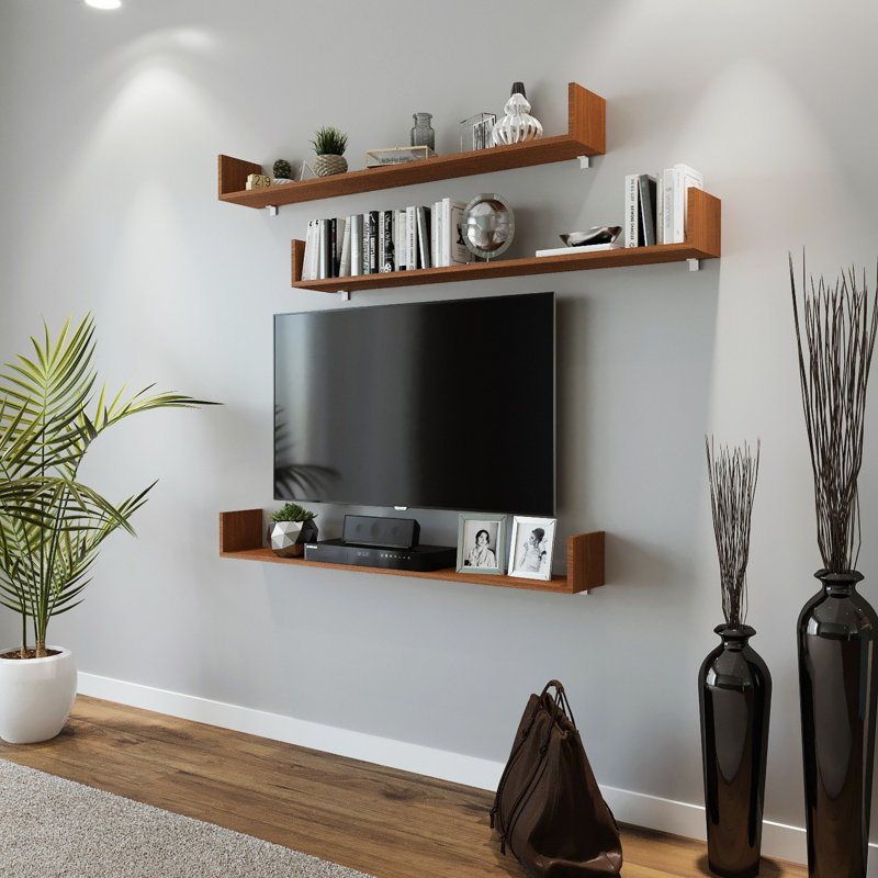 Locelso Floating Shelf, Brown