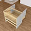 Armoire de salle de bain autoportante en bois massif l 36 po x P 21,5 po avec tiroir en queue d'aronde et porte à fermeture en douceur (assemblé)-92666610