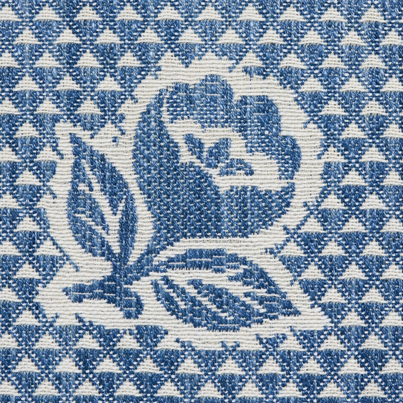 Fleurette Fabric, Denim