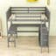 Wood Loft Bed with Desk and Shelves-70556376-123247229