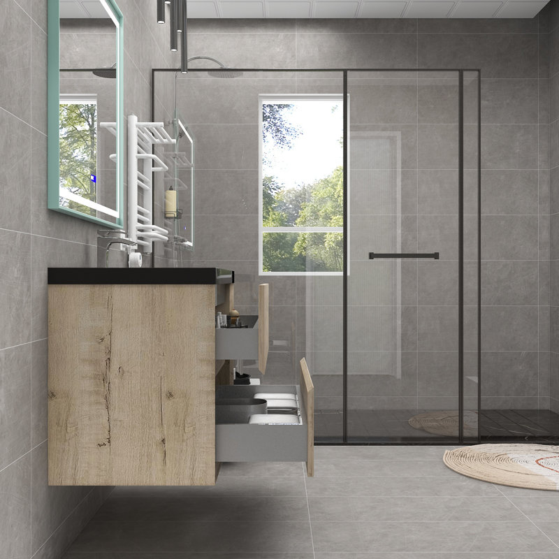 Ensemble de meuble-lavabo simple 36 po, Chêne clair