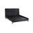 Dornan King or Queen Platform Bed Frame in Black Brushed Finish and Oak Wood-269157082