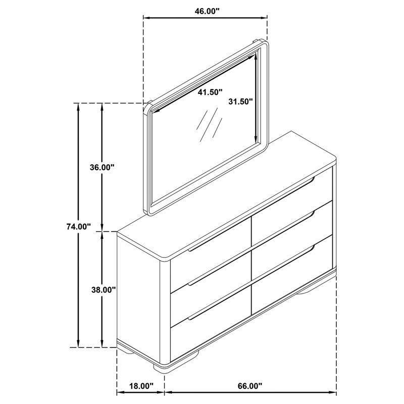 Commode 6 tiroirs Airy