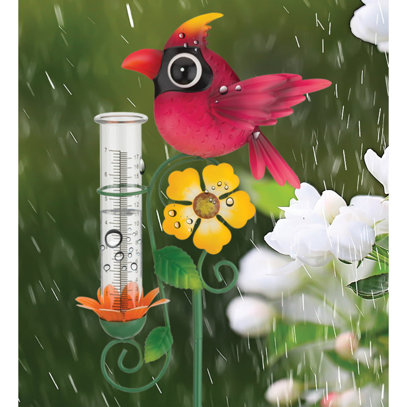 Rain Gauge Stake - Cardinal