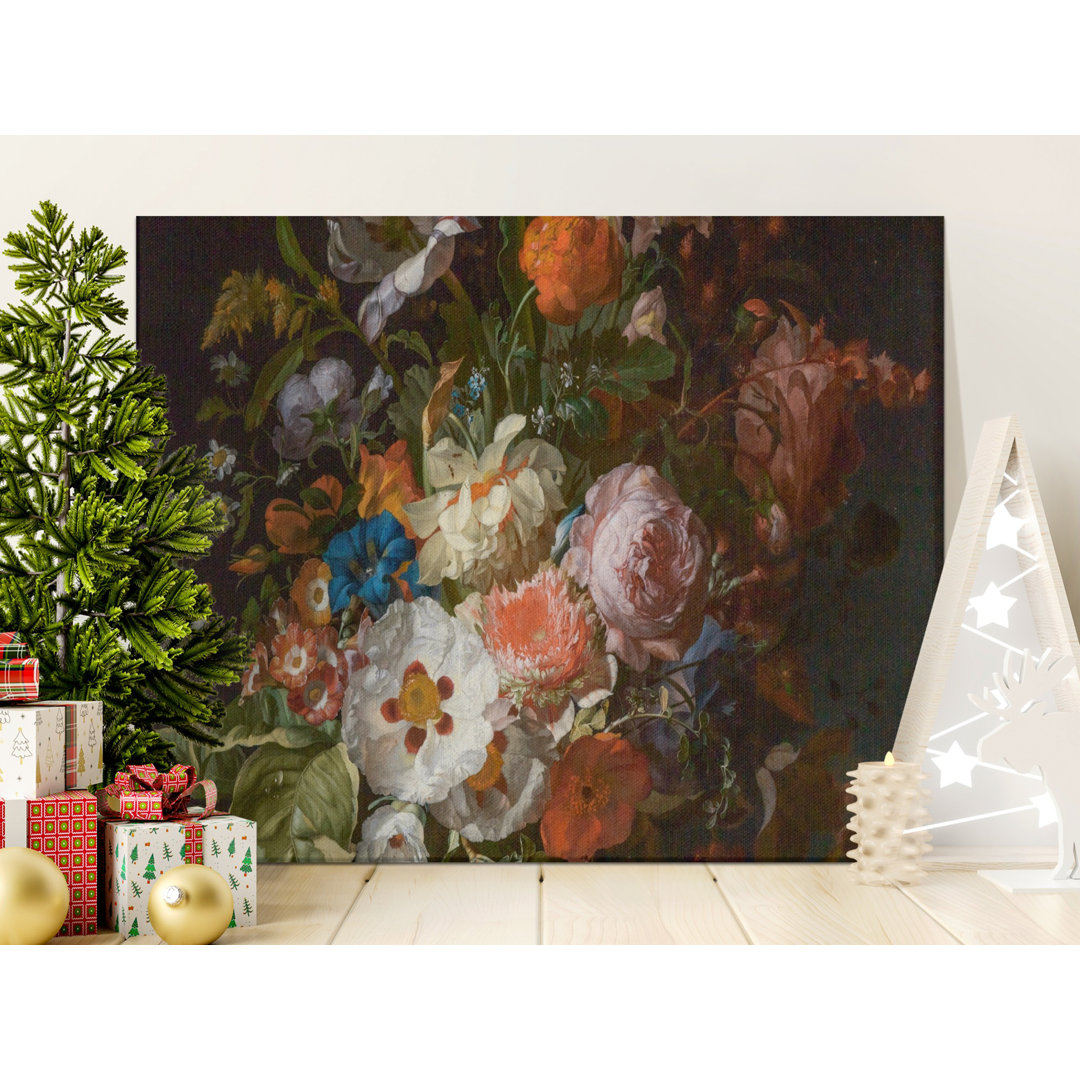 Floral Still Life Canvas Wall Art, Gallery Wrapped Print, Ready to Hang, Archival Quality, Flower Bouquet Canvas, Vintage Botanical Decor