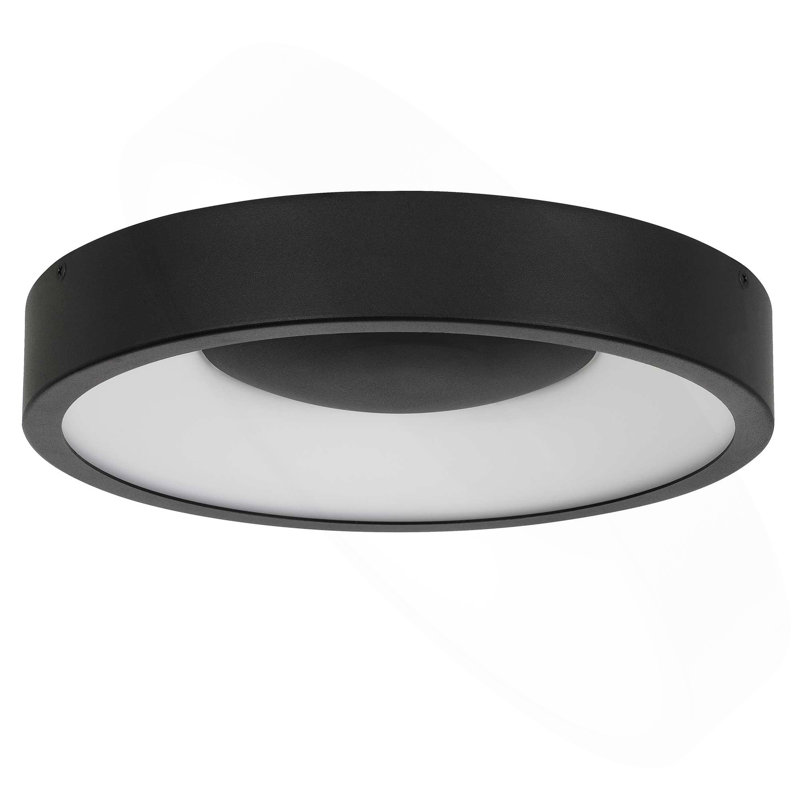 Plafonnier encastré à DEL 14 po noir, Noir, H 2,38 po x l 11 po x P 11 po