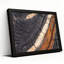 Black White And Orange Cracked Lava Rock Texture Canvas Wall Art-133552119