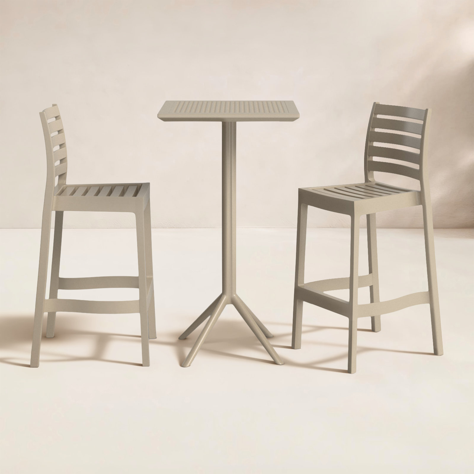 Farrah 3 - Piece Bar Height Dining Set, Taupe