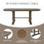 60"-78" Extendable Dining Table, Farmhouse Wooden Kitchen Table With Removable Leaf, Large Expanding Table For 4-8-125149252