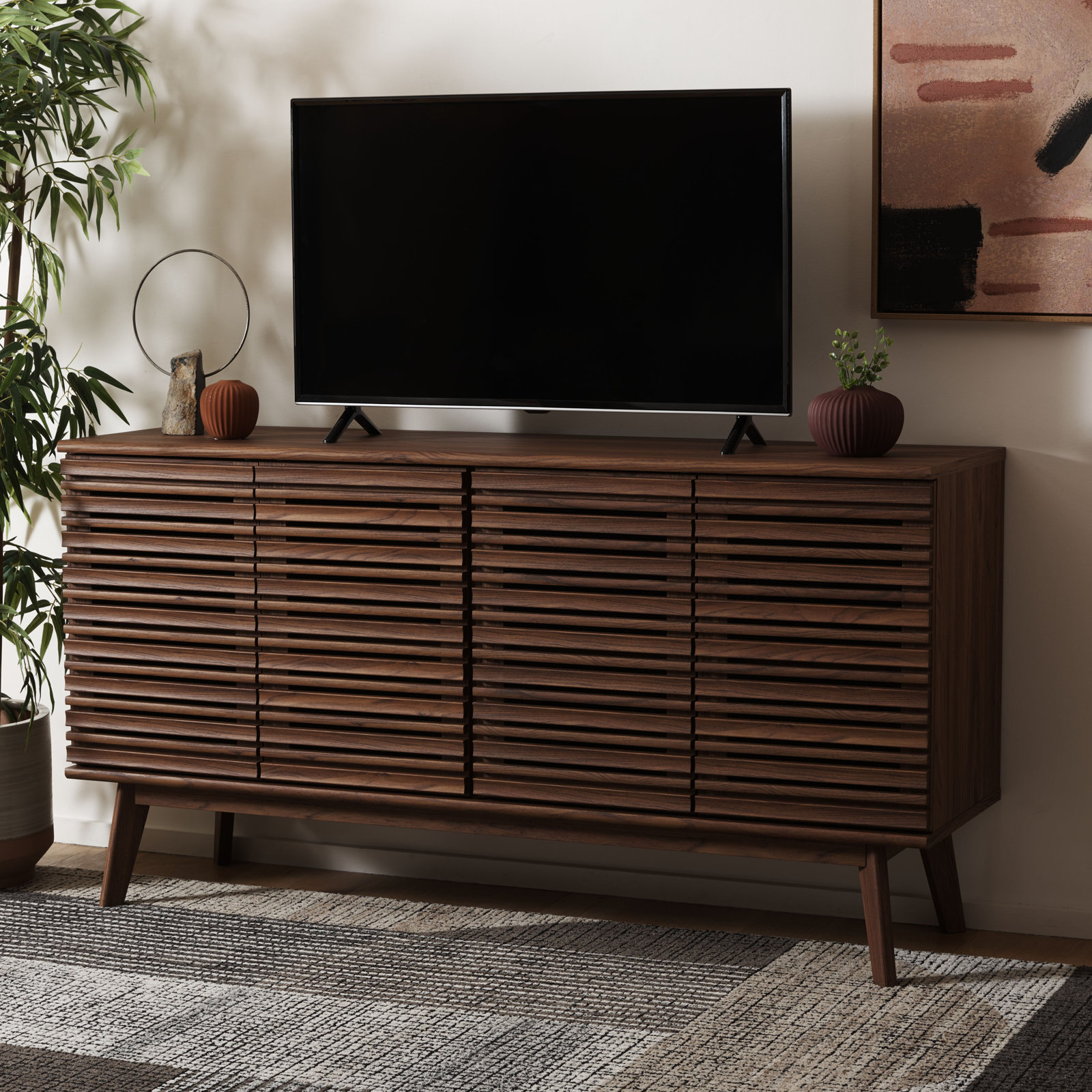 Daima 62" TV Stand, Walnut