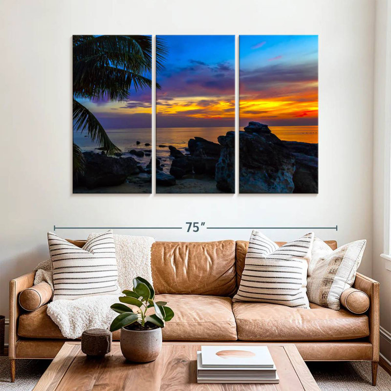 Caribbean Gillard Sunset, 42" H x 65" W