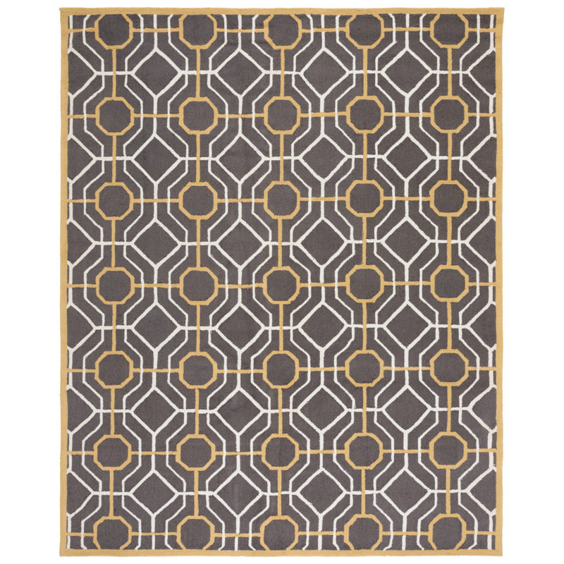 Naya Hand Hooked Performance Geometric Rug, Rectangle 8' x 10'