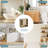 Wave Fluted Wall Cabinet with Sliding Door & Adjustable Shelf-293298364