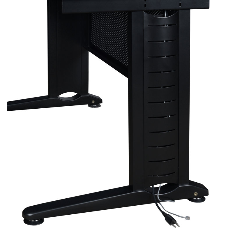 Regency Fusion 2 Person Bench Workstation with Privacy Panel, Cherry