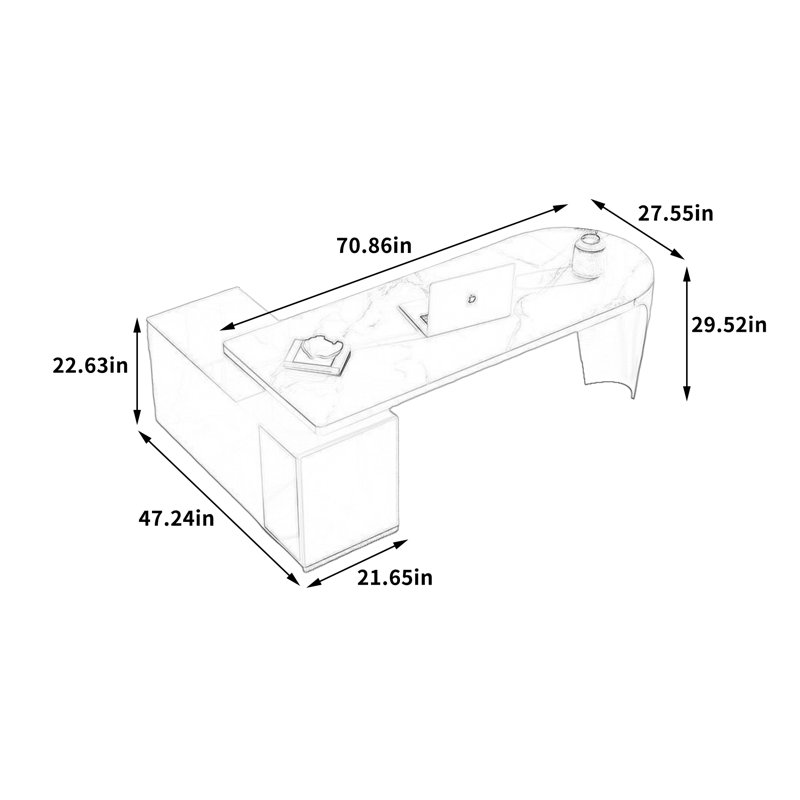 Becerra, 29.52" H x 70.86" W x 47.24" D