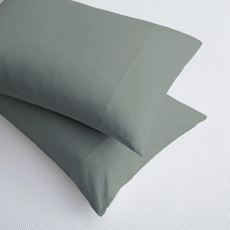 Taies d'oreiller en microfibre brossée Easy Care, Taie d’oreiller standard, Gris foncé