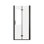 Porte de douche pliante Axton avec verre trempé et cadre en aluminium