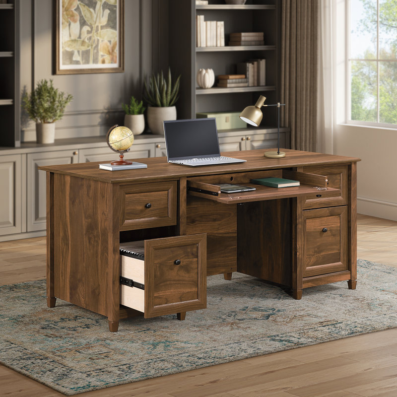 Bureau de direction Damian, finition Grand Walnut, Grand Walnut