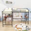 Lit mezzanine simple avec bureau intégré Beekman par Mason & Marbles