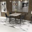 Huetter 5-Piece Casual Dining Set - Spacious Rectangular Table & 4 Curved Plastic Chairs-1432141300-1416834258