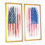 «American Flag Grunge», ensemble de 2 peintures sur toiles-405485895-405485892