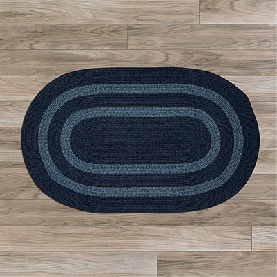 Van Cleef Hand-Woven Wool Blue Area Rug
