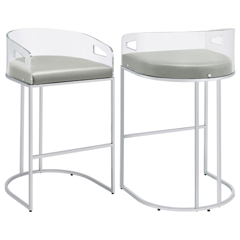 Tabouret de bar et de comptoir Peter, Tabouret de bar (siège d'une hauteur de 31,25 po), Gris
