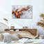 Ensemble de 1 tableau abstrait sur toile avec flamme-129323377-129323372