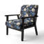 Chaise d'appoint florale Cobalt-6885830
