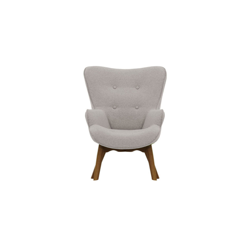 Wimbled Children's Club Chair, Light Grey/Dark Oak