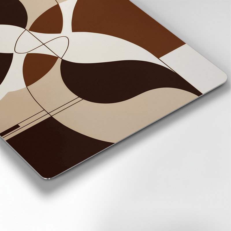Minimalisme 99, art mural en métal beige, H 24 po x l 36 po