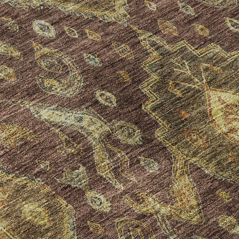 Tapis de qualité supérieure lavable à la machine Mayfield Global, Bourgogne, 9 pi x 12 pi