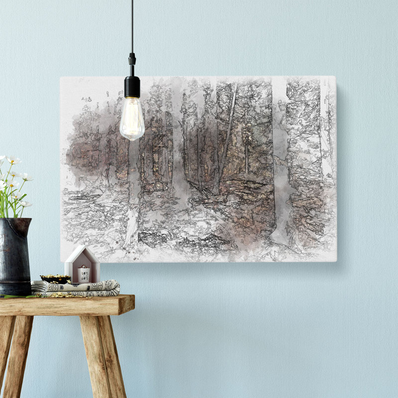 Within The Woods - Wrapped Canvas Painting, 35cm H x 50cm W x 3cm D