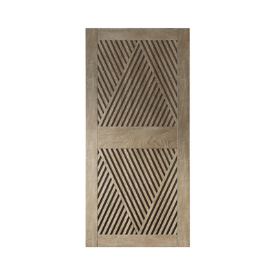Homacer 84" High Diamond Design Classic Gray Finished & Unassembled Pine Wood Barn Door (Interior Use Only)