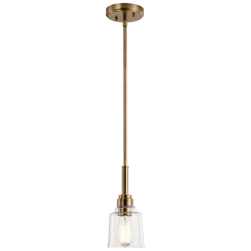 Aneris 1 - Light Single Pendant, Weathered Brass