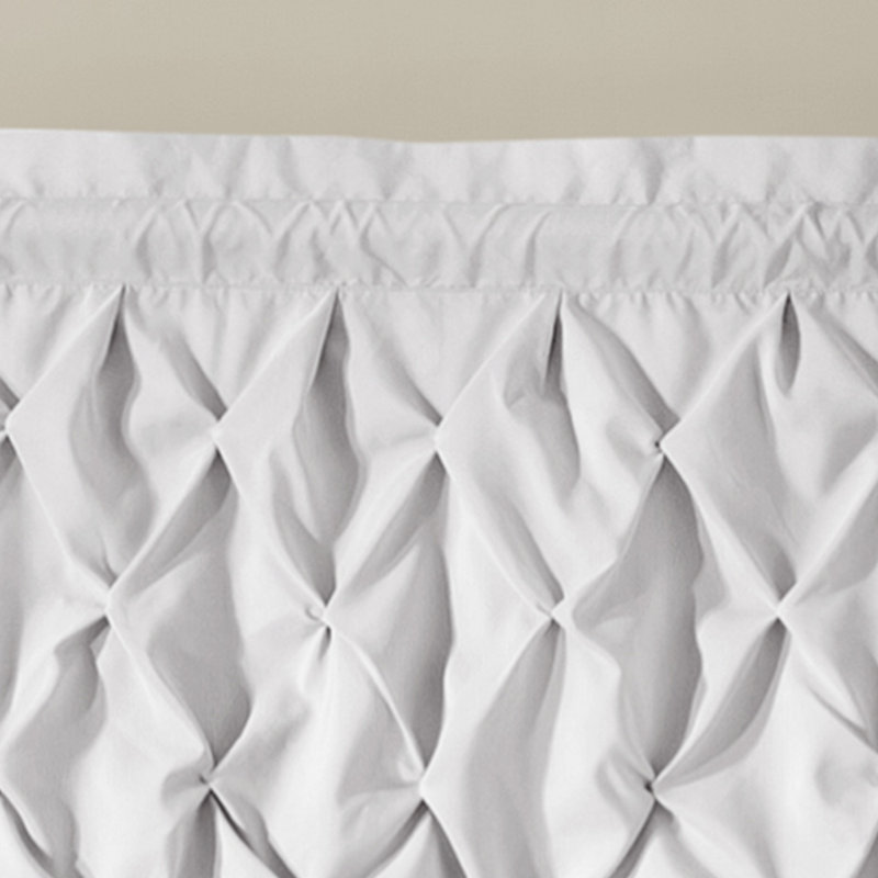 Modern Window Valance with Rod Pocket, White