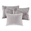 Couvre-lit 6 jours gris foncé avec coussin en forme de diamant Puckered